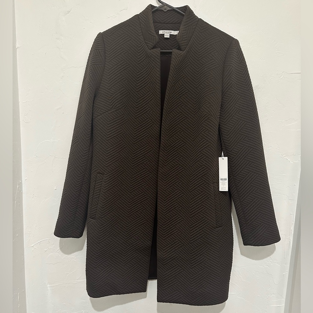 Chico Women's Brown Coat - Size 8